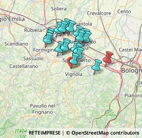 Mappa Via della Eletronica, 41058 Vignola MO, Italia (10.739)
