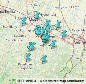 Mappa Via della Eletronica, 41058 Vignola MO, Italia (9.72333)