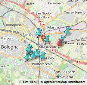 Mappa Via Scandellara, 40138 Bologna BO, Italia (1.57909)