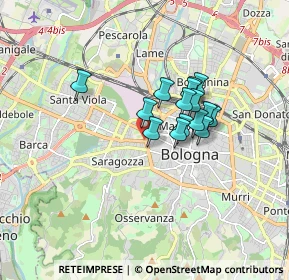Mappa Via Sabotino, 40134 Bologna BO, Italia (1.21533)