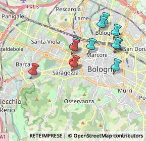 Mappa Via Filippo Turati, 40134 Bologna BO, Italia (1.85273)