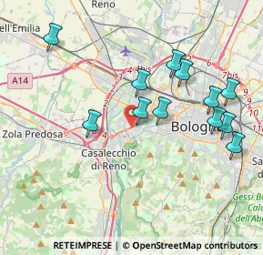 Mappa Via Giuseppe Saragat, 40133 Bologna BO, Italia (3.95583)