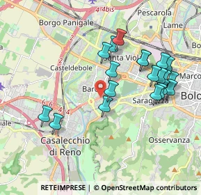Mappa Via Giuseppe Saragat, 40133 Bologna BO, Italia (1.9385)