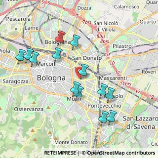 Mappa Via Pancaldi, 40138 Bologna BO, Italia (2.04846)