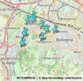 Mappa Via Pietro Busacchi, 40134 Bologna BO, Italia (1.52091)