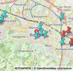 Mappa Via d'Azeglio, 40129 Bologna BO, Italia (2.63462)