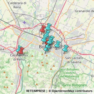 Mappa Via d'Azeglio, 40132 Bologna BO, Italia (2.215)