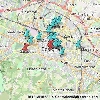 Mappa Via d'Azeglio, 40132 Bologna BO, Italia (1.34625)