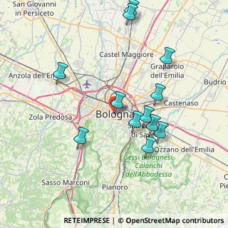 Mappa Via d'Azeglio, 40132 Bologna BO, Italia (7.82167)
