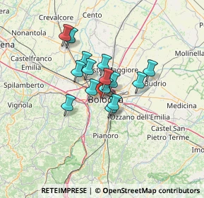 Mappa Tangenziale delle Biciclette, 40134 Bologna BO, Italia (8.89133)