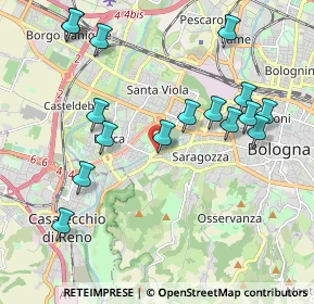 Mappa Via Antonio Francesco Ghiselli, 40134 Bologna BO, Italia (2.205)