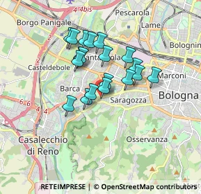 Mappa Via Antonio Francesco Ghiselli, 40134 Bologna BO, Italia (1.35263)