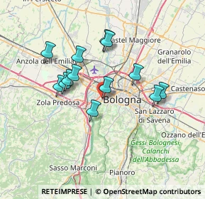 Mappa Via Antonio Francesco Ghiselli, 40134 Bologna BO, Italia (6.23769)