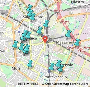 Mappa Via Azzurra, 40100 Bologna BO, Italia (1.108)