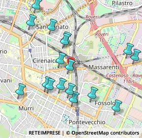 Mappa Via Azzurra, 40100 Bologna BO, Italia (1.09824)