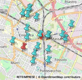 Mappa Via Azzurra, 40100 Bologna BO, Italia (0.9745)