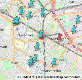 Mappa Via Azzurra, 40100 Bologna BO, Italia (1.24688)