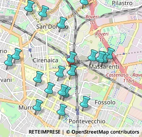 Mappa Via Azzurra, 40100 Bologna BO, Italia (1.101)