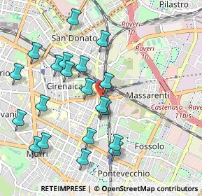 Mappa Via Azzurra, 40100 Bologna BO, Italia (1.073)