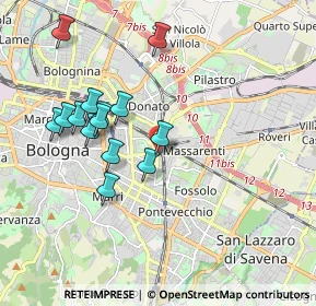 Mappa Via Azzurra, 40100 Bologna BO, Italia (1.84214)