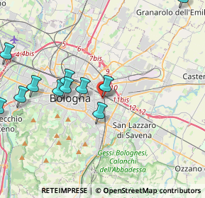 Mappa Via Azzurra, 40100 Bologna BO, Italia (4.66455)