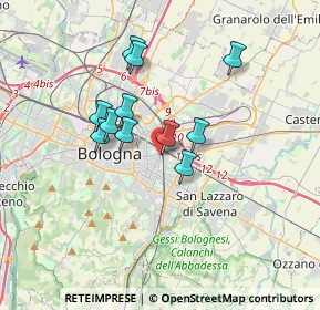 Mappa Via Azzurra, 40100 Bologna BO, Italia (2.79909)