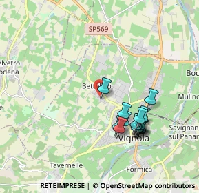 Mappa Via Bologna, 41058 Vignola MO, Italia (1.85133)