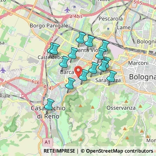 Mappa Via Antonio Canaletto, 40133 Bologna BO, Italia (1.43067)