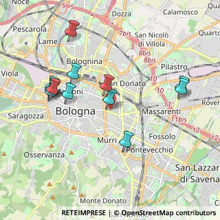 Mappa Via Zaccherini Alvisi, 40128 Bologna BO, Italia (2.05333)