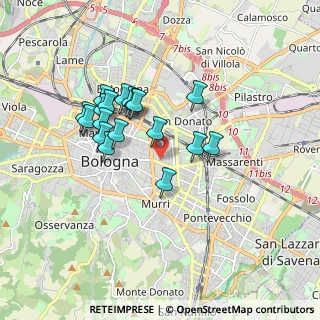 Mappa Via Zaccherini Alvisi, 40128 Bologna BO, Italia (1.54)