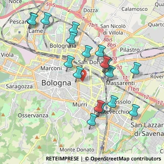 Mappa Via Zaccherini Alvisi, 40128 Bologna BO, Italia (2.12278)
