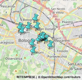 Mappa Via Zaccherini Alvisi, 40128 Bologna BO, Italia (0.974)