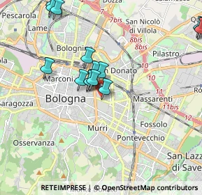 Mappa Via Zaccherini Alvisi, 40128 Bologna BO, Italia (2.11867)