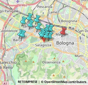 Mappa Via Carlo Zucchi, 40134 Bologna BO, Italia (1.25933)