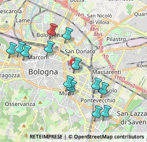 Mappa Via Paolo Fabbri, 40138 Bologna BO, Italia (2.08769)
