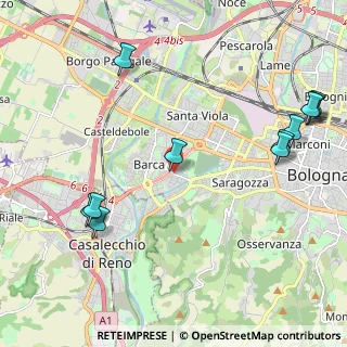 Mappa Via della Barca, 40133 Bologna BO, Italia (2.67273)