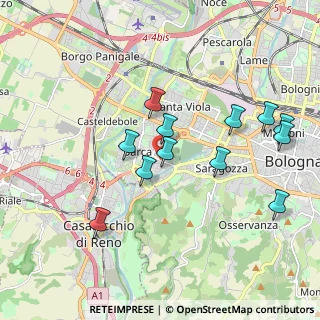 Mappa Via della Barca, 40133 Bologna BO, Italia (1.9125)