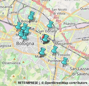 Mappa Via Pietro Loreta, 40138 Bologna BO, Italia (1.60688)