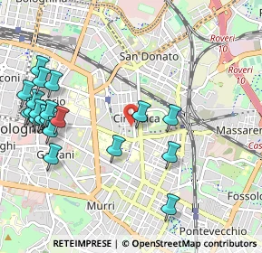 Mappa Via Pietro Loreta, 40138 Bologna BO, Italia (1.2615)
