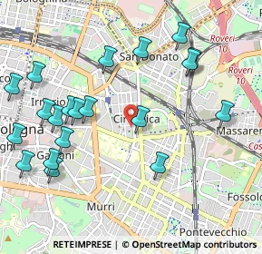 Mappa Via Pietro Loreta, 40138 Bologna BO, Italia (1.2065)