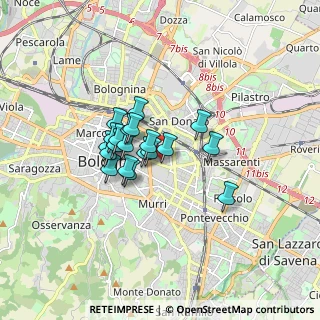 Mappa Via G. Zaccherini Alvisi, 40138 Bologna BO, Italia (1.149)