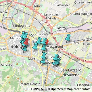 Mappa Via Alessandro Tartagni, 40138 Bologna BO, Italia (1.8395)
