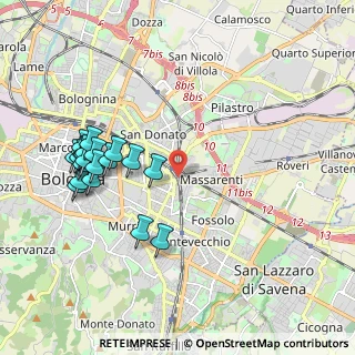 Mappa Via Alessandro Tartagni, 40138 Bologna BO, Italia (2.172)
