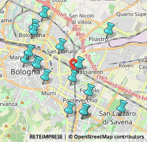 Mappa Via Alessandro Tartagni, 40138 Bologna BO, Italia (2.23353)