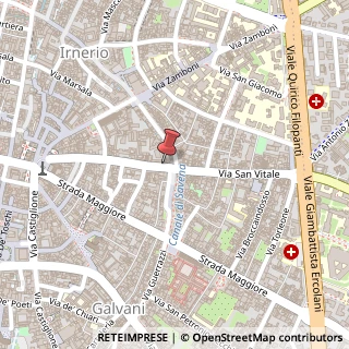 Mappa Via San Vitale, 54, 40125 Bologna, Bologna (Emilia Romagna)