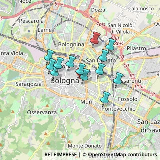 Mappa Via S. Vitale, 40126 Bologna BO, Italia (1.38385)