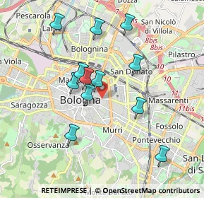 Mappa Via S. Vitale, 40126 Bologna BO, Italia (1.73167)