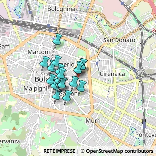 Mappa Via S. Vitale, 40126 Bologna BO, Italia (0.607)
