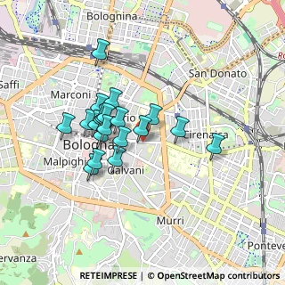Mappa Via S. Vitale, 40126 Bologna BO, Italia (0.7215)