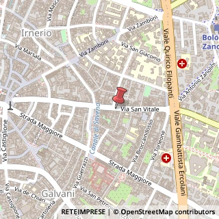 Mappa Via San Vitale, 55, 40125 Bologna, Bologna (Emilia Romagna)